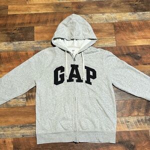 GAP Heather Gray Zip-Up Hoodie